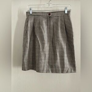 Vintage Houndstooth Skirt | Size 10